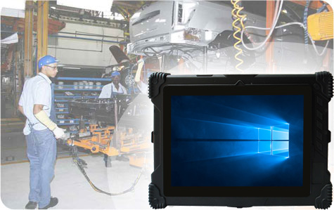 industrial tablet with ip65 on full screen with capative screen readable in sunlight