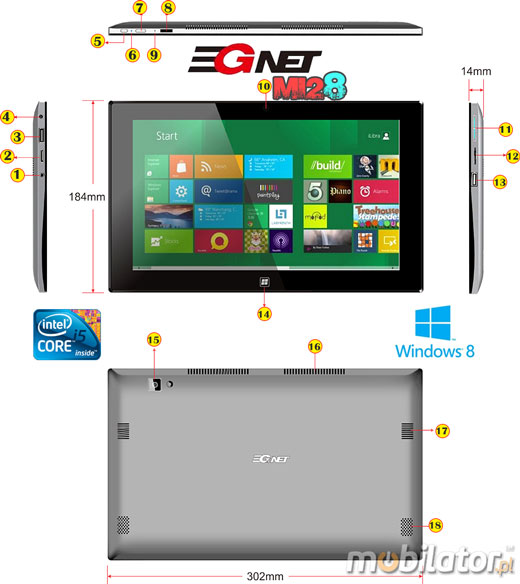 Tablet 3GNet MI28 Windows 8