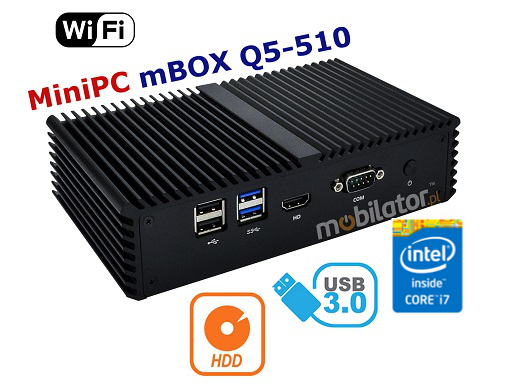 Fanless Computer Industrial MiniPC mBOX Q5-510-70G6