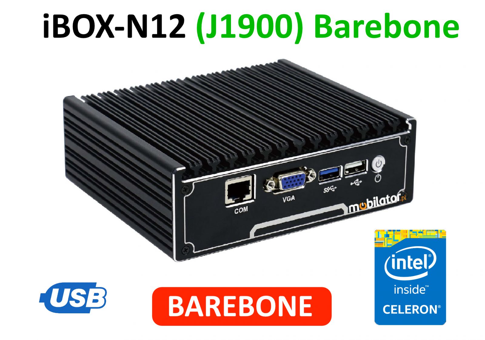 iBOX-N12 (J1900) Cheap industrial computer with 4 LAN cards