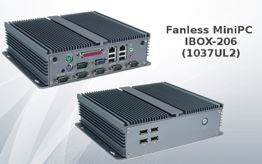 Industrial Computer Fanless MiniPC IBOX-206(1037UL2)
