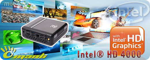 MiniPC Nettop Mini-PC May komputer Manli T4  M-T4H32Intel Core™ i3-3227U(2x1.9GHz)  Intel HD 4000 1TB HDD 500GB SSD Windows 8 8GB RAM DDR 3 Chipset HM77 i3 i5 i7