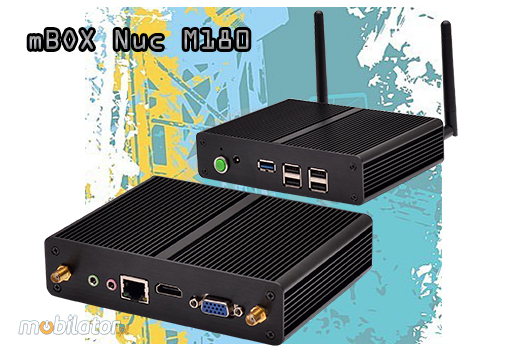 Industrial Fanless MiniPC mBOX Nuc M180