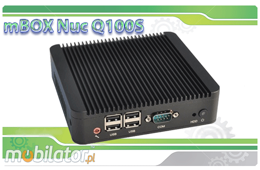 Industrial Fanless MiniPC mBOX Nuc Q100S