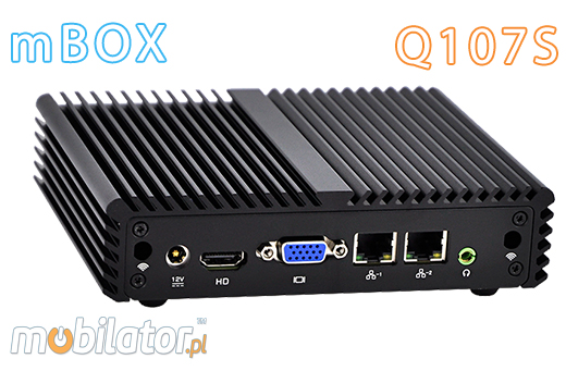 Industrial Computer Fanless MiniPC mBOX Nuc Q107S