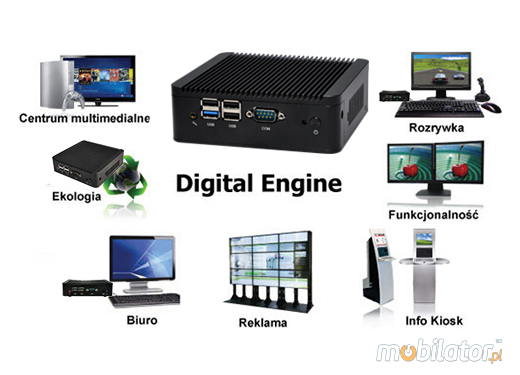 Przemysowy Fanless MiniPC  MBOX Nuc Q180P
