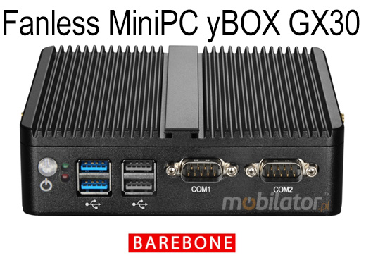 Computer Industry Fanless MiniPC yBOX GX30 - N2830 Barebone new design look mobilator fast 2 lan rj45
