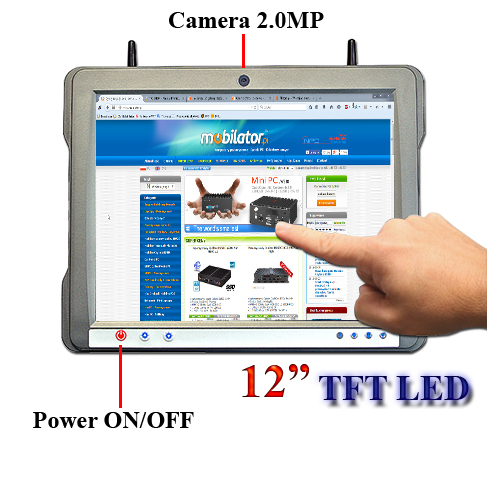 Industial Touch PC Fanless (Car PanelPC) moBOX-51228TA