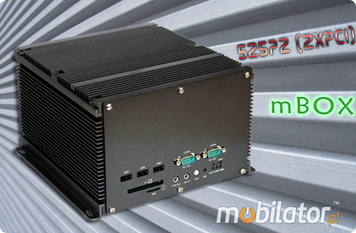Fanless Industrial Computer MiniPC moBOX-525P2 (2xPCI)