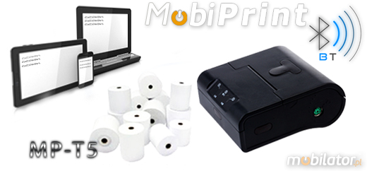 MobiPrint MP-T5 Portable Dot Matrix Printer Mobile Printer Mini Mobile Bluetooth Receipt Printer mechanizm epson Interface IrDA Bluetooth RS232 Mobilna Drukarka mobilator.pl windows android  New Portable Devices Maa Przenona Portable