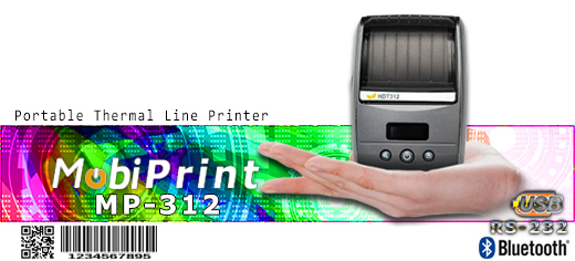 MobiPrint  MP-300 Drukarka termiczna mini drukarka logo mechanizm Interfejs USB Bluetooth RS232 Mobilna Drukarka mobilator.pl windows android  New Portable Devices