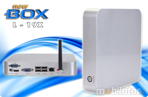 Industrial Computer Fanless MiniPC nBOX-L19-X BAREBONE