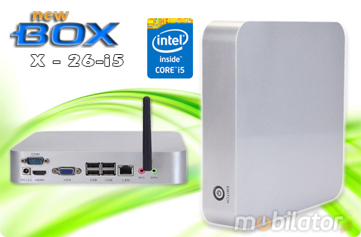Industrial Computer Fanless MiniPC  nBOX-X-26-I5 BAREBONE