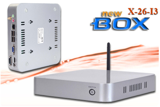 Industrial Computer Fanless MiniPC  nBOX-X-26-I3 BAREBONE