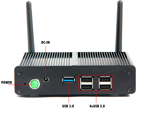 Industrial Computer Fanless MiniPC  nBOX-X-29 Y BAREBONE