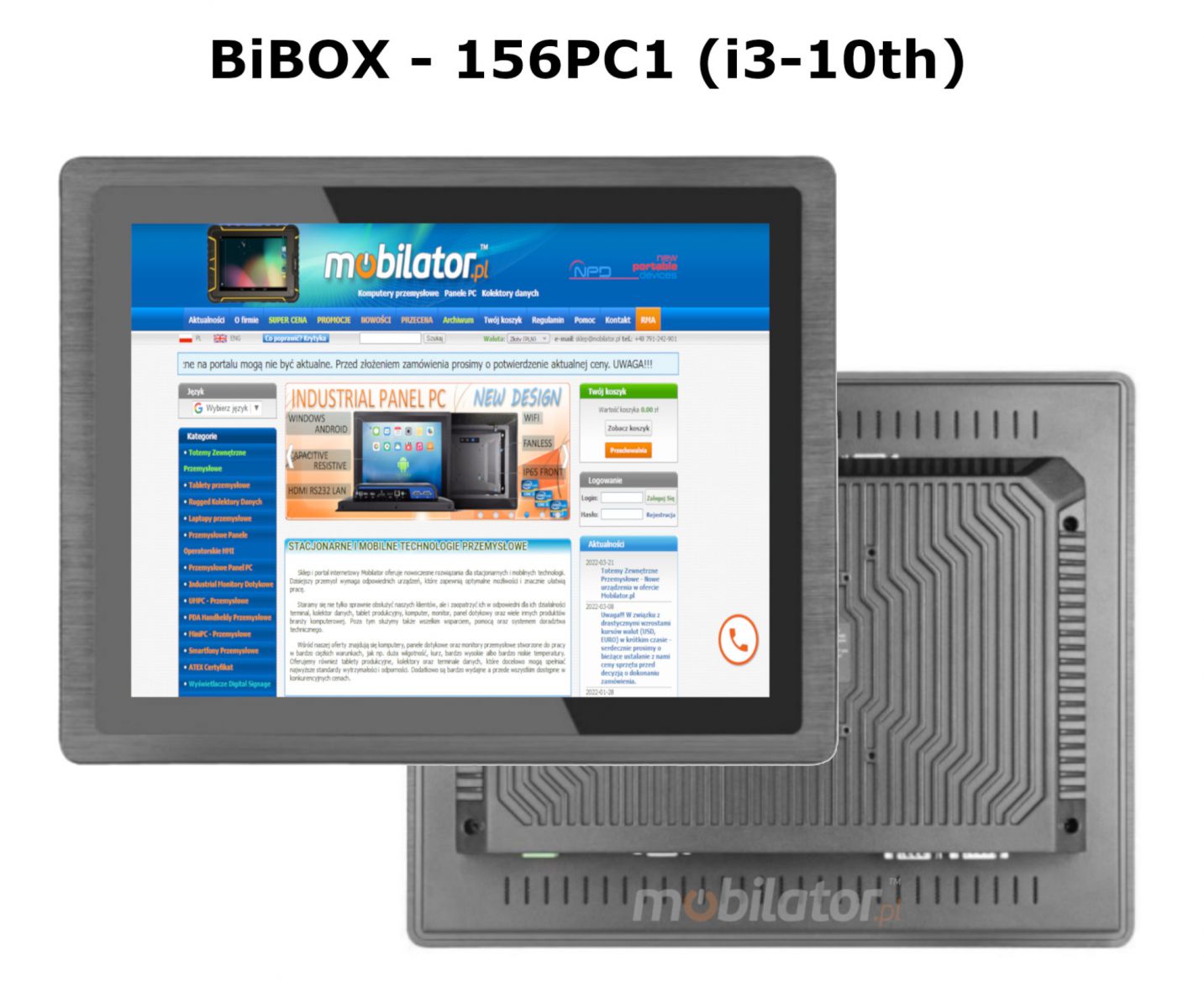 BIBOX-156PC1 rugged good efficient panel computer
