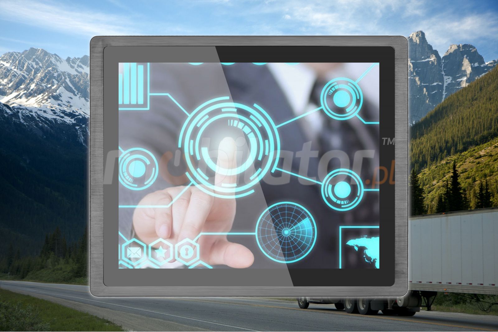 BiBOX-170PC1 - Industrial panel PC for use in trucks and personal cars