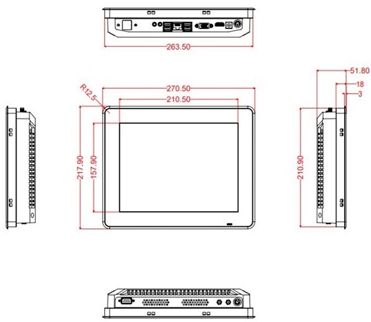 BiBox 104-I58 reinforced, metal, high-quality industrial PC panel