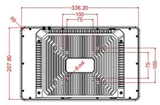 Solid, metal industrial panel PC with IP65 multimedia