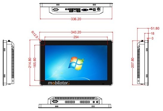BiBox 133-I58 reinforced, metal, high-quality industrial PC panel