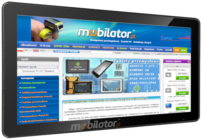 Bright screen of BiBox 156-I510 panel