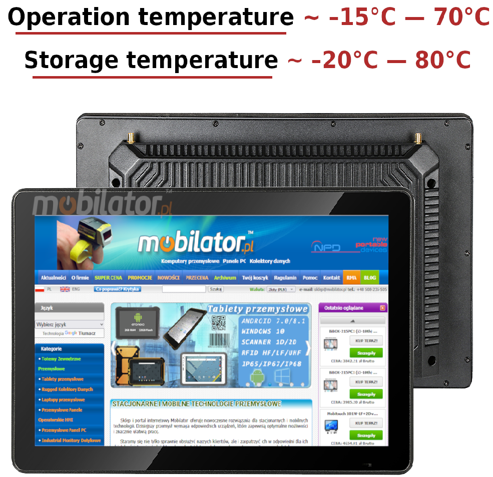 BiBox 17-I510 panel's resistance for extreme temperatures