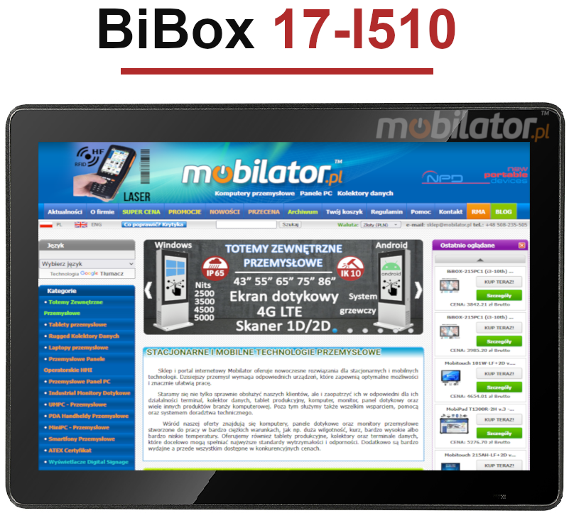 Multifunctional BiBox 17-I510 with the IP 65 certficate