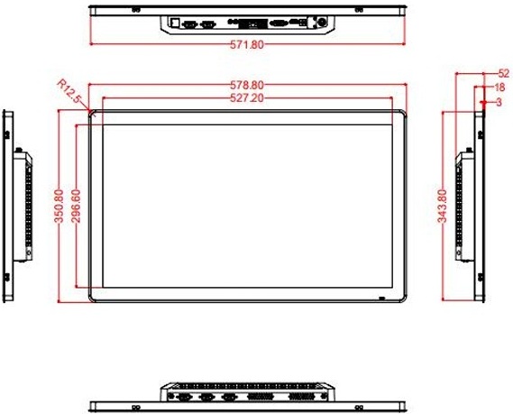 Solid, metal industrial panel PC with IP65 multimedia