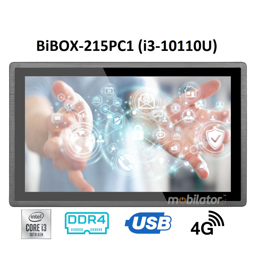 BiBOX-215PC1 Industrial panel computer (1xLAN, 4xUSB)