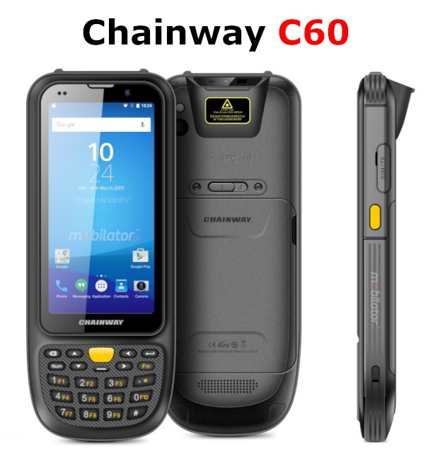 Chainway C60 v.3 Shockproof Industrial Rugged NFC 4G IP65 Smartphone 2D barcode scanner Zebra