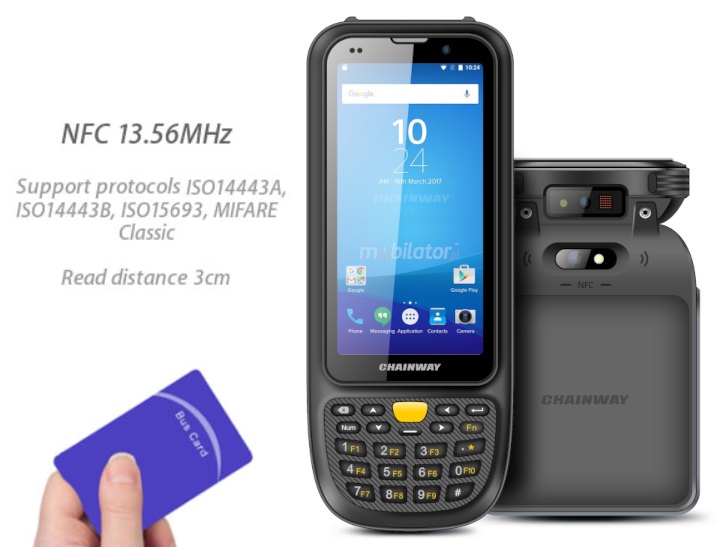 Chainway C60 v.2 Short-range radio communication NFC cards reader 2D barcode scanner Coasia