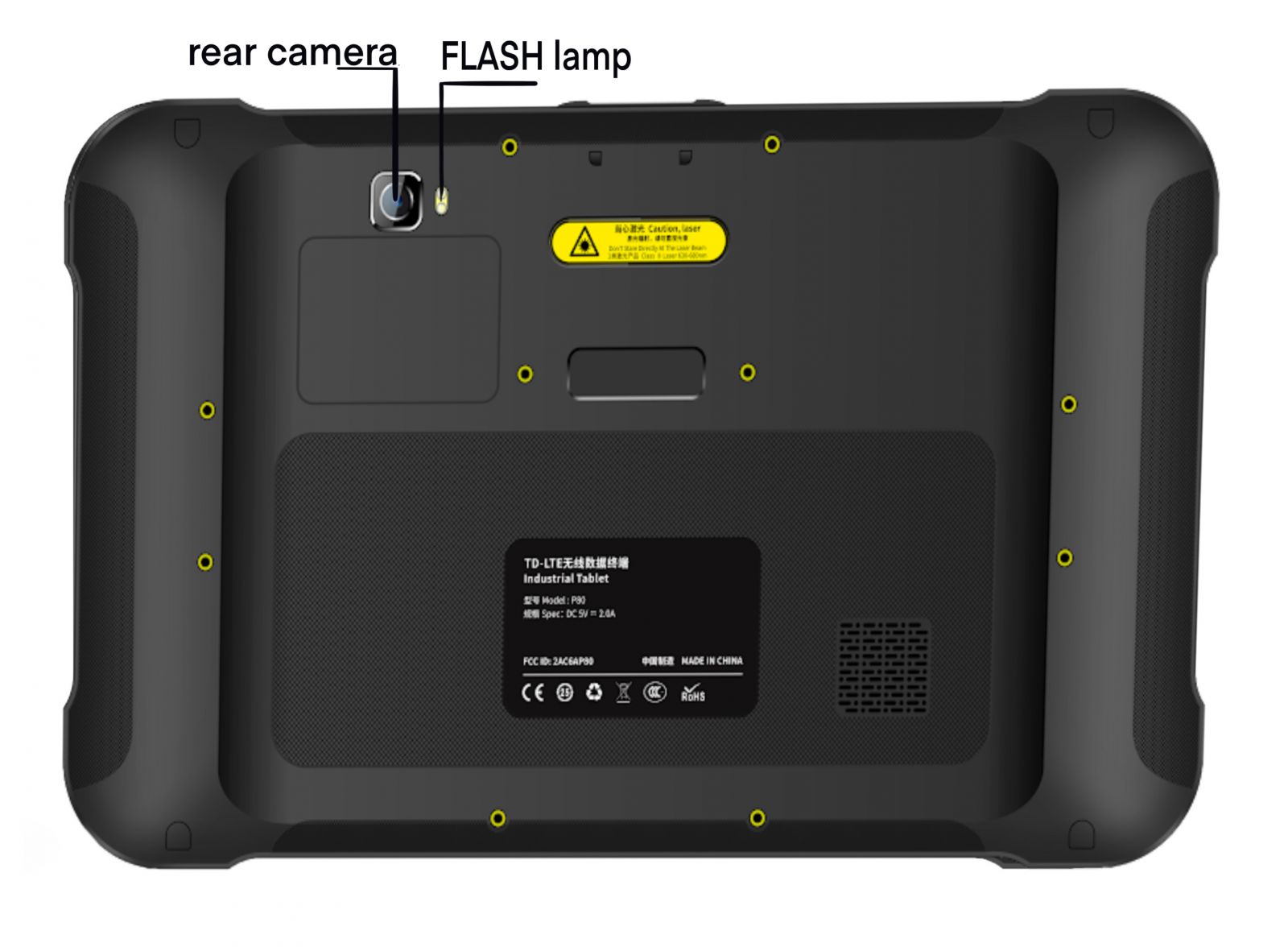 Tablet Rear view camera lamp FLASH P80-PE
