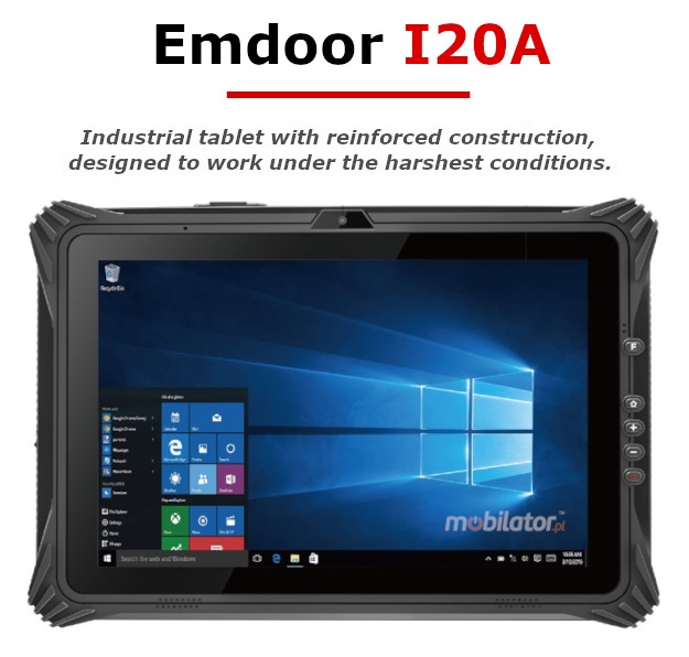 Emdoor I20A shockproof industrial GPS 4G LTE IP65 tablet Windows support