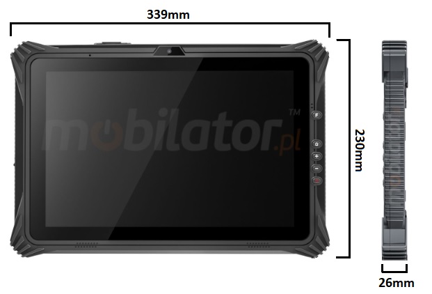 Emdoor I20A dimensions buttons resistant IP65 rugged tablet