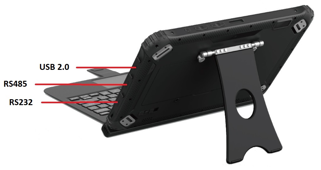 Emdoor I22J Input connectors slots USB, RS232, communication