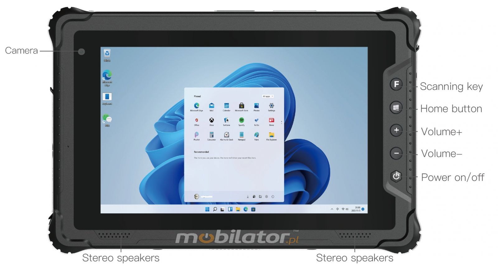 emdoor i8nn waterproof schockproof industrial rugged durable MIL-STD 810H barcode scanner