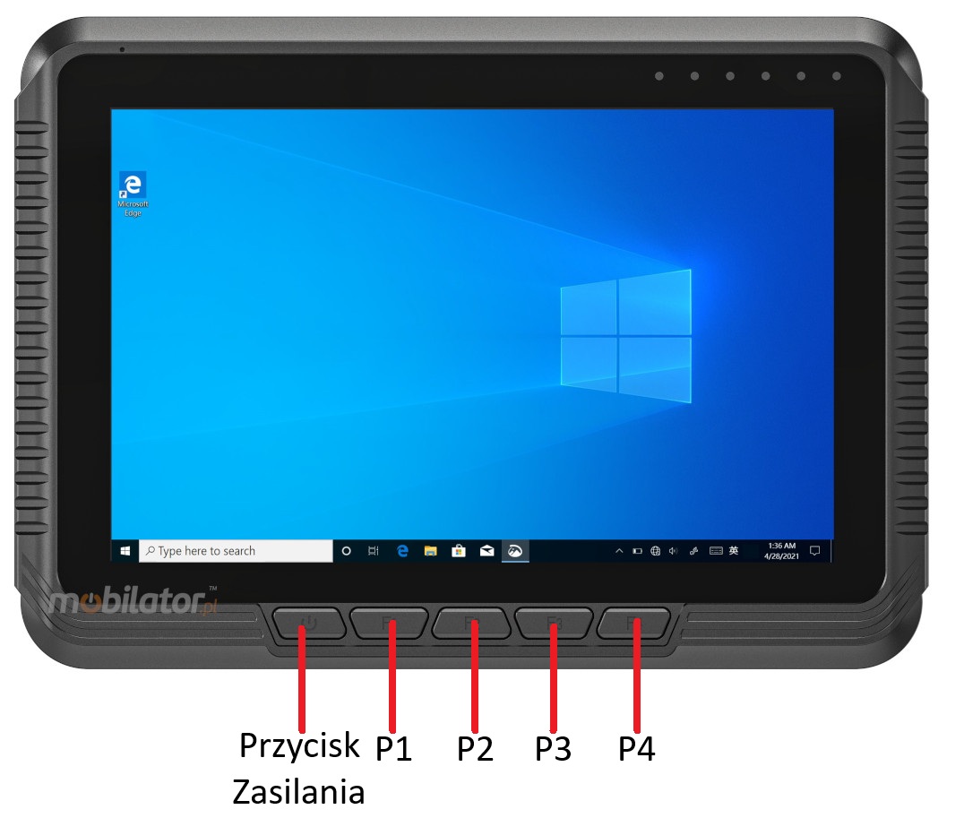 Emdoor V80J zcza przyciski tabletu do uytku w maszynach rolniczych