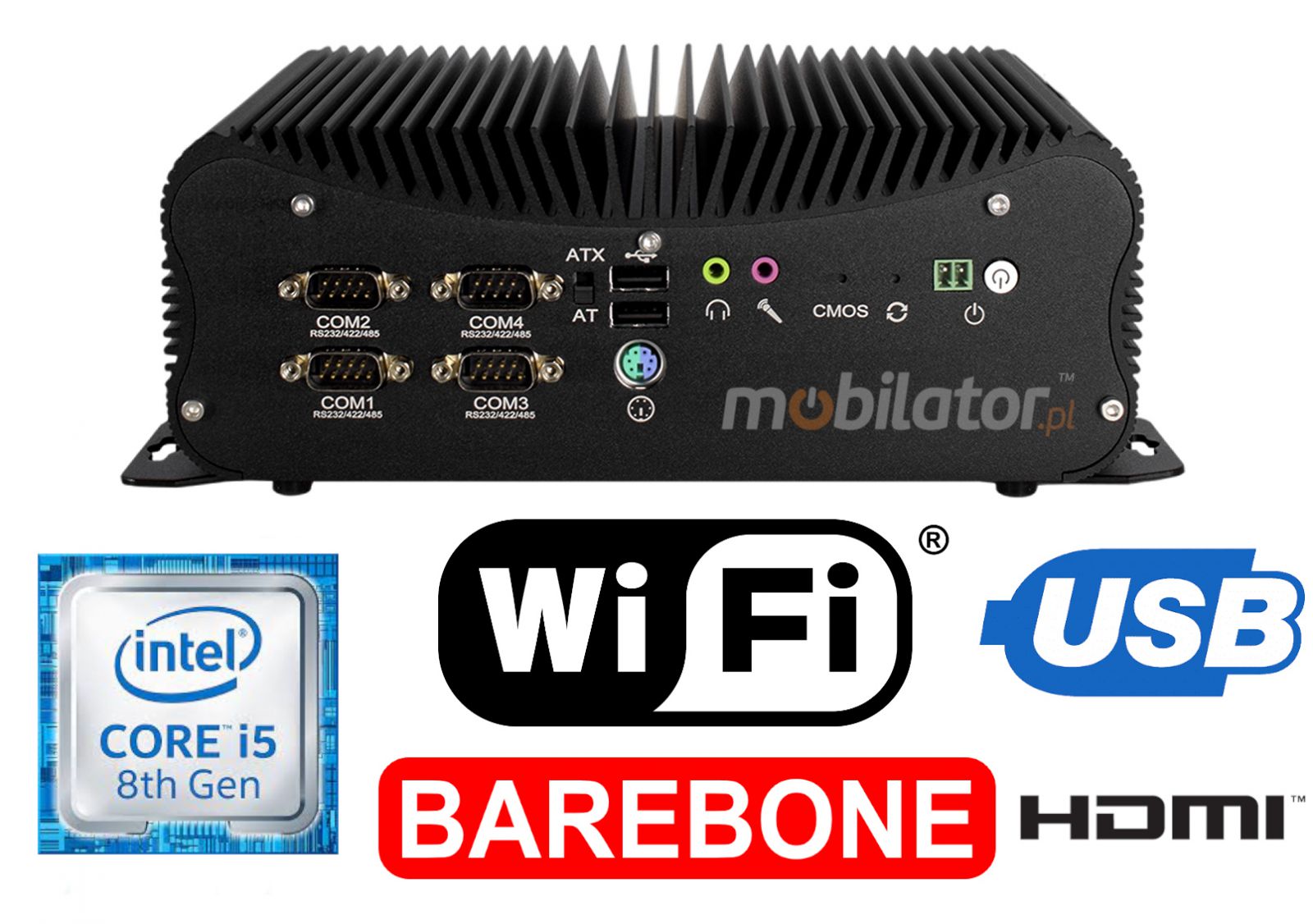 HyBOX 1012B-D4 Intel Core i5 small reliable resistant good and efficient industrial computer