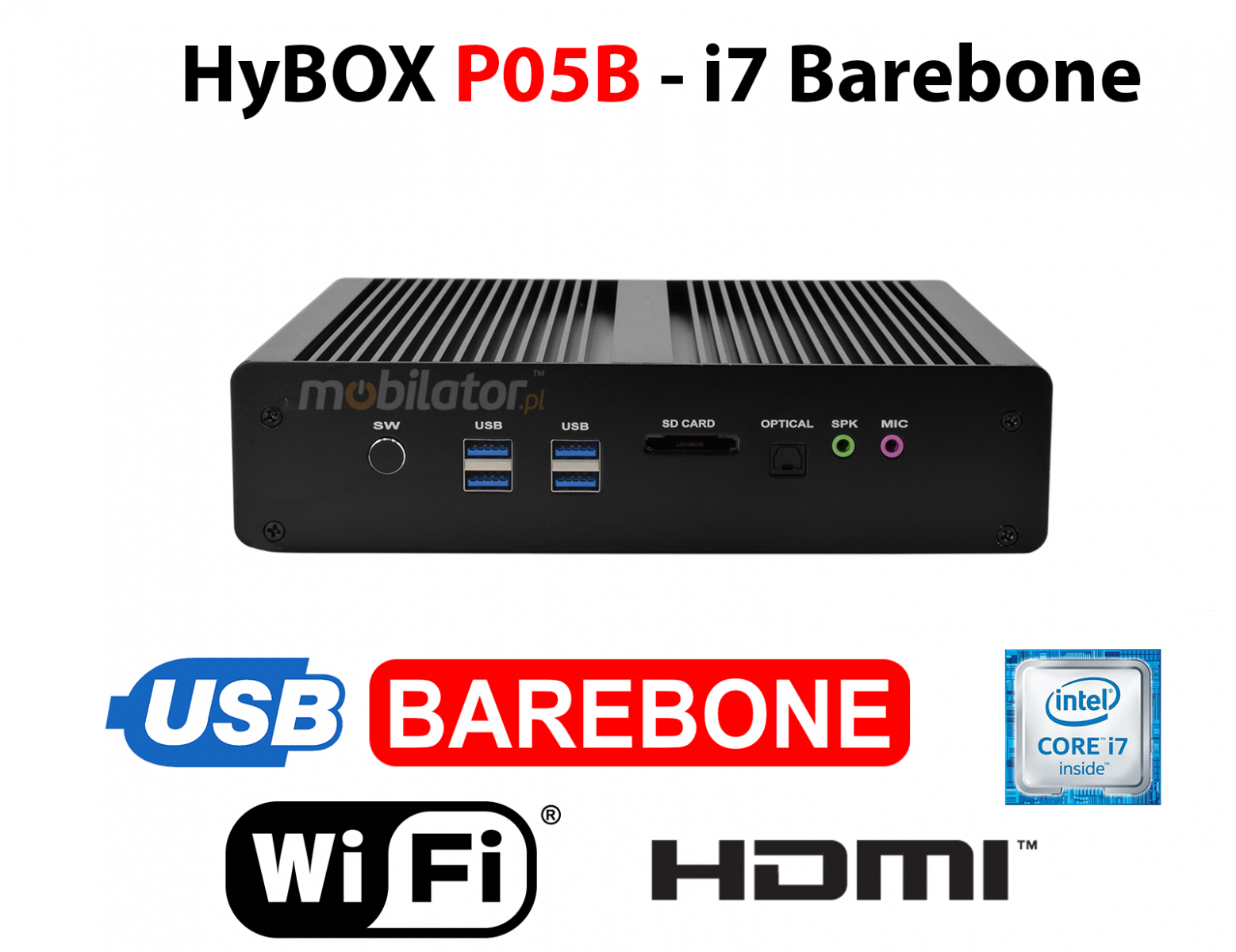 HyBOX P05B small reliable fast and efficient mini pc Linux