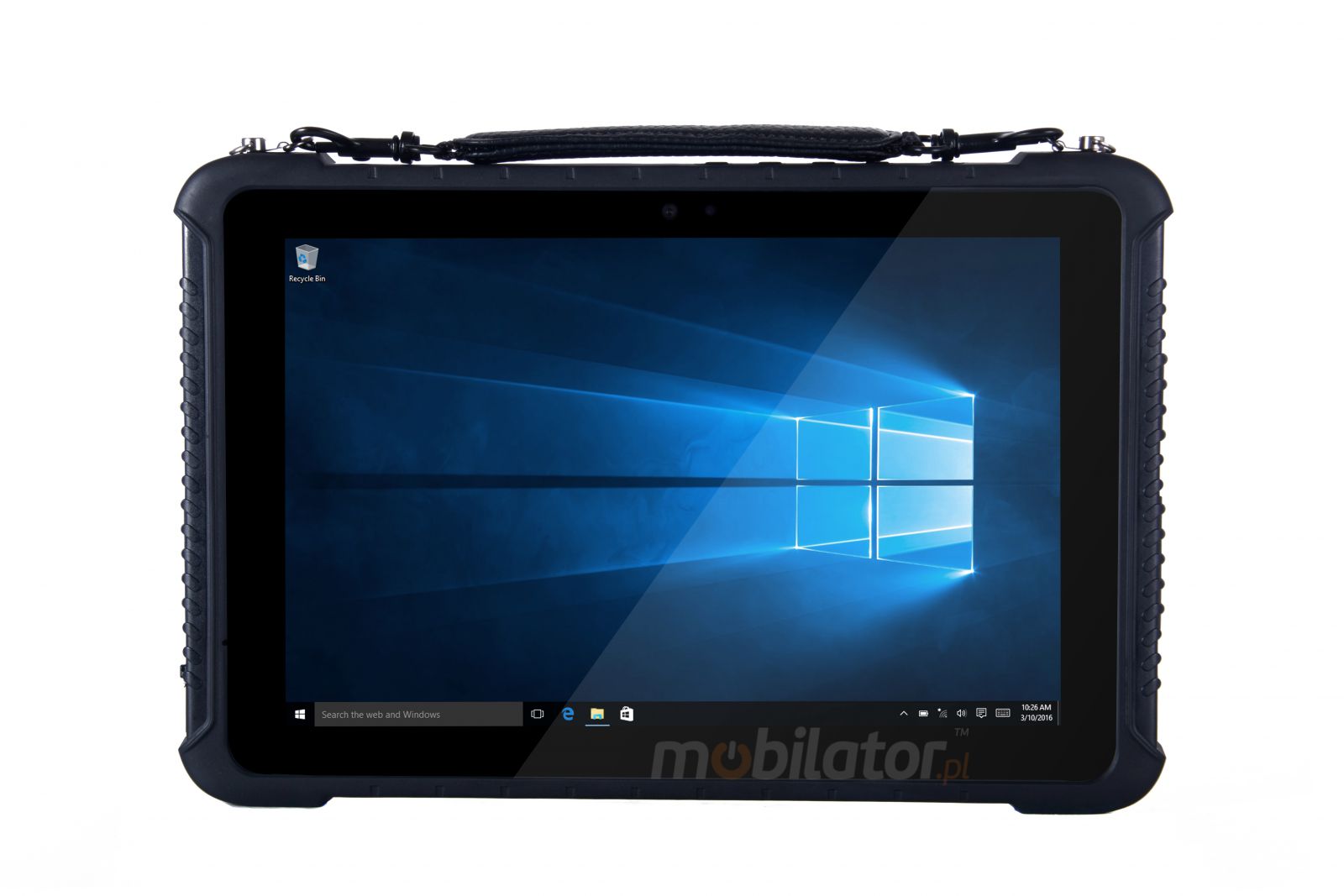 Emdoor I16K v.6 - Dustproof 10-inch tablet with 1D Honeywell barcode reader, Intel Skylake processor, Windows 10 PRO, 4GB RAM, 128GB ROM 