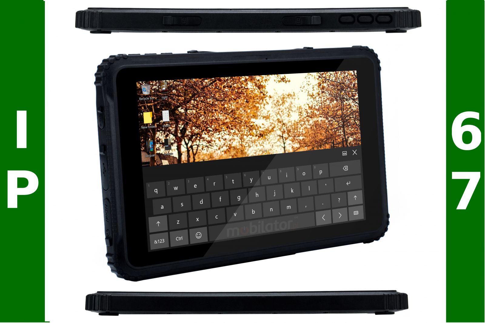 Emdoor I88H v.1 - Industrial 8-inch tablet with IP67 + MIL-STD-810G, Bluetooth, 4G module, 4GB RAM, 64GB ROM drive and Intel processor