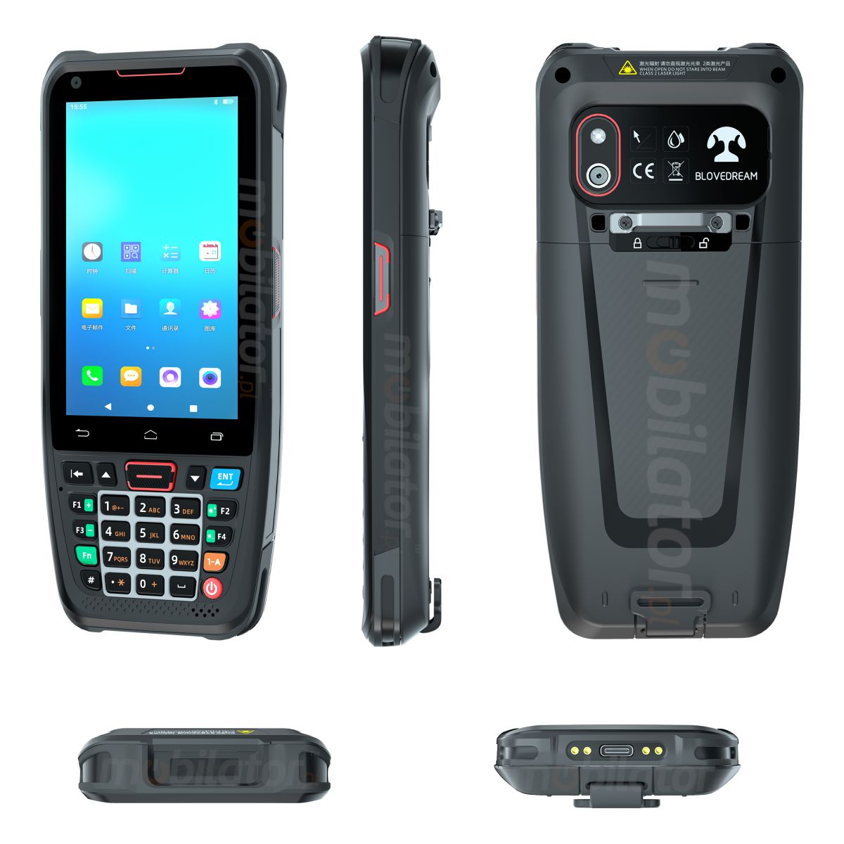 MobiPad L400N v.2 - Rugged data terminal, NFC module and 1D barcode scanner, IP66 standard, 2GB RAM, 16GB ROM 