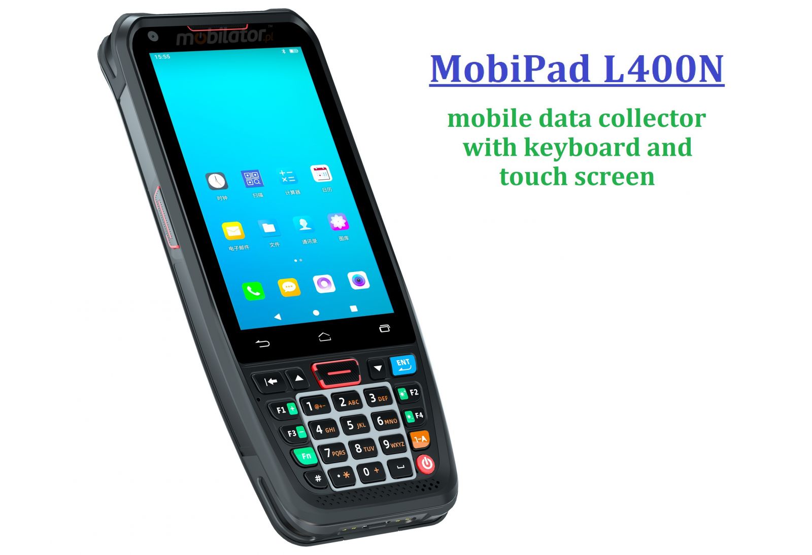 MobiPad L400N v.5 - Highly Drop Resistant 4 Inch Data Terminal with Honeywell N3603 2D Barcode Scanner 