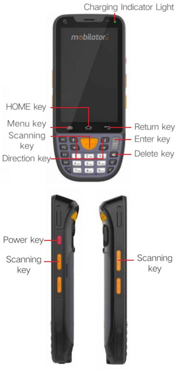 MobiPad A61S ergonomic buttons efficient and energy-saving processor 2D barcode scanner Zebra