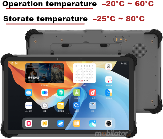 Resistance to low and high temperatures of the T1300R-2H tablet