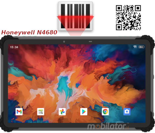 Portable code scanner on the T1300R-2H tablet