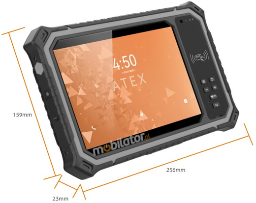 Shockproof MobiPad tablet with ATEX standard