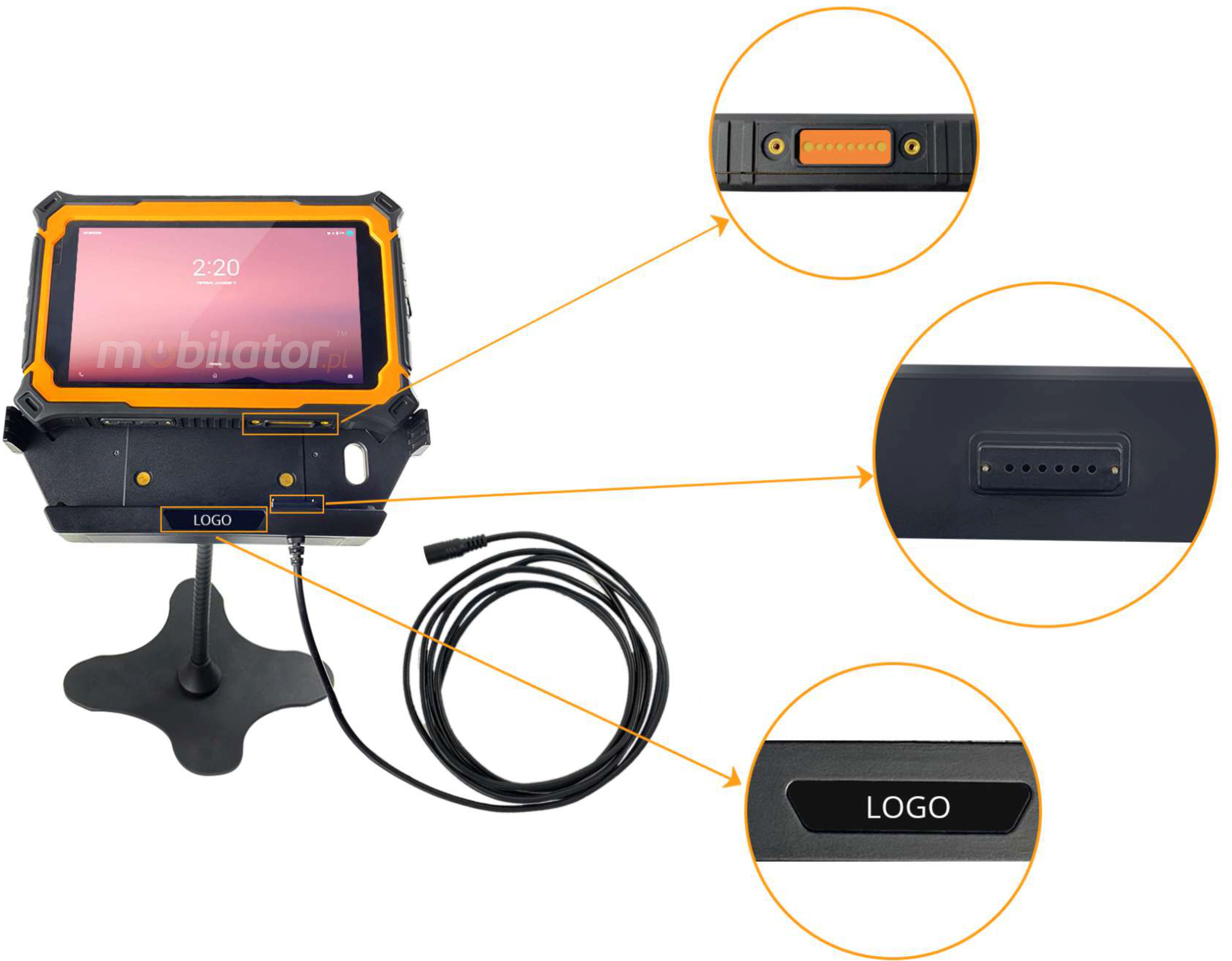MobiPad Tex17 Desktop charging Bracket