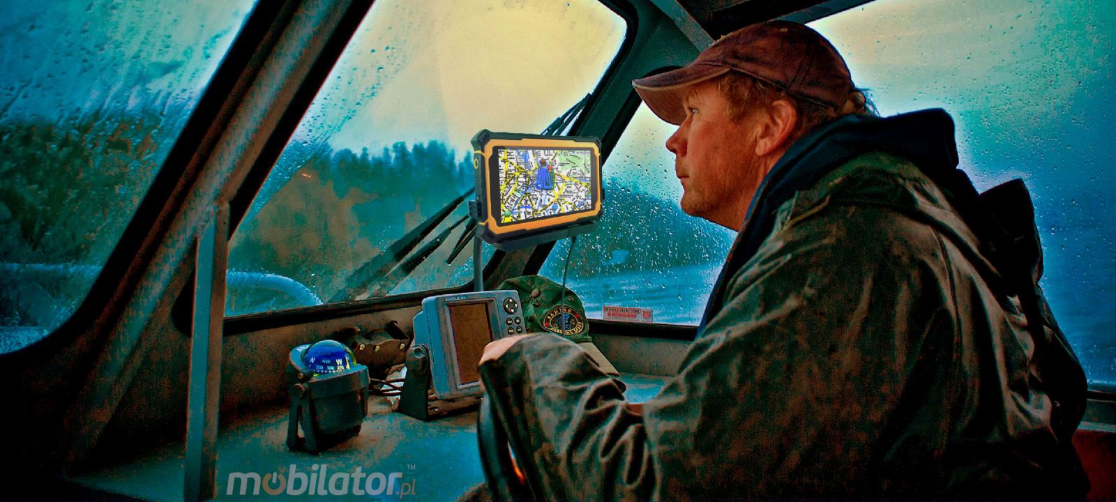 MobiPad Tex17 car holder with power cable