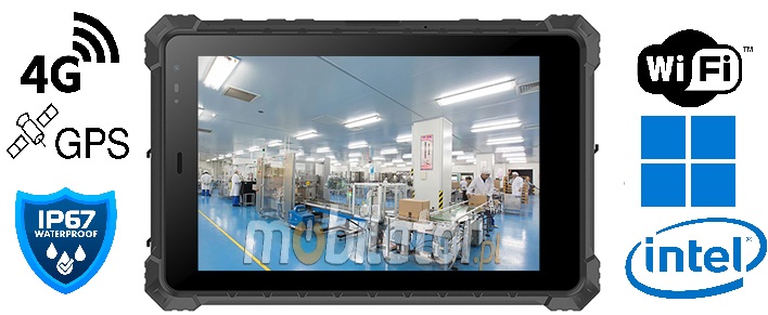 Mobipad 08DS-RTYF shockproof industrial Windows 11 4G LTE IP65 tablet